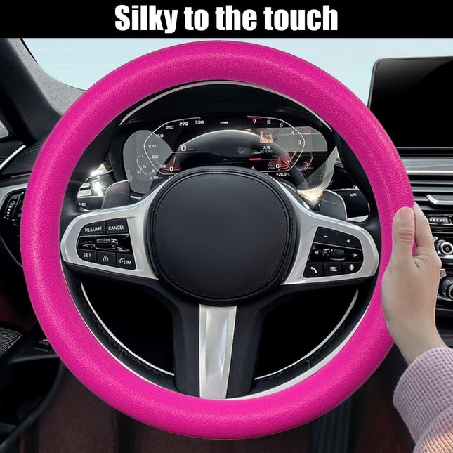 Car Steering Wheel Cover Soft Odorless Silicone Steering Wheel Protector Anti-Slip Auto Steering Wheel – product detail
