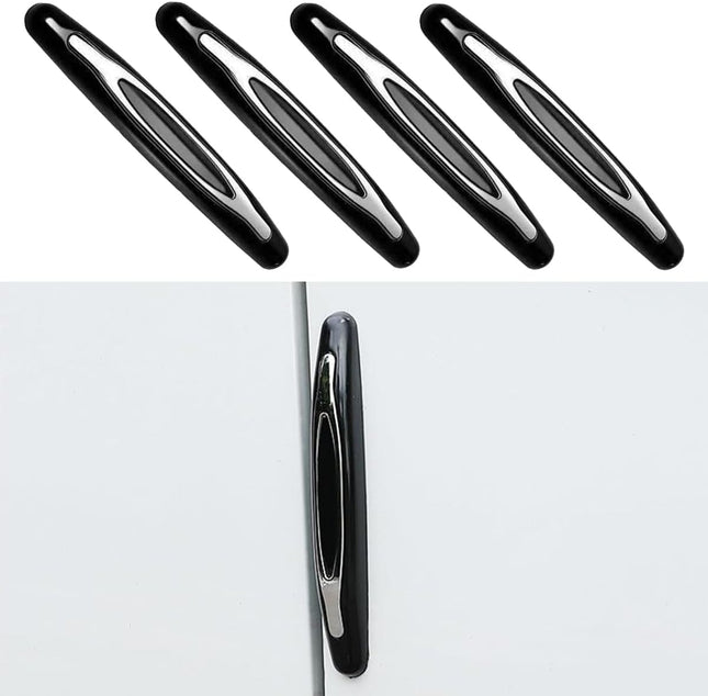 4PCS Car Door Edge Guards Auto Side Door Protector Car Door Self Adhesive Anti-Collision Trim Strip in Black