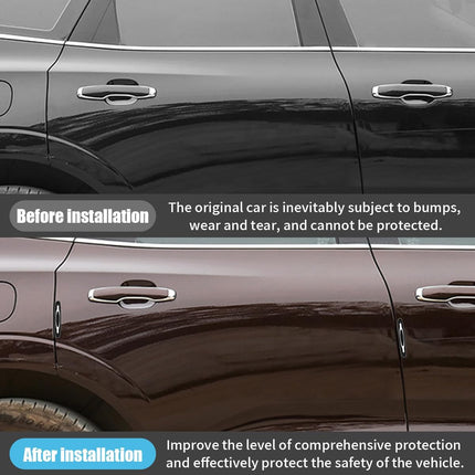 4PCS Car Door Edge Guards, Auto Side Door Protector Car Door Self Adhesive Anti-Collision Trim Strip, Universal Car Body Anti-Scratch Bumper Guard for Car SUV Truck (Black)