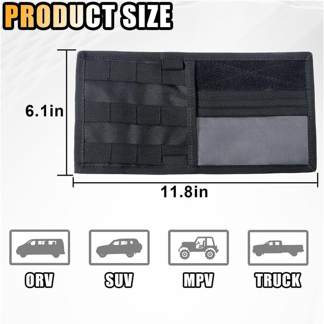 Car Molle Visor Panel Organizer Car Sun Visor Organizer Tactical Storage Holder Pouch Nylon – product detail