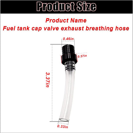 5PCS Motorcycle Gas Fuel Tank Cap Breather Hose, Universal CNC Gas Cap Valve Vent, Breathing Valve Tube Compatible with ATV Quad CRF YZF RMZ KLX DRZ Pit Dirt Bike Motorcycle