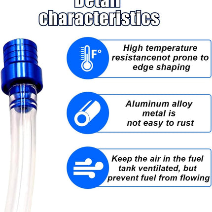 5PCS Motorcycle Gas Fuel Tank Cap Breather Hose, Universal CNC Gas Cap Valve Vent, Breathing Valve Tube Compatible with ATV Quad CRF YZF RMZ KLX DRZ Pit Dirt Bike Motorcycle