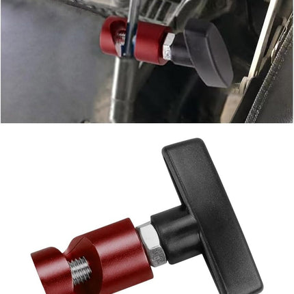 Car Lift Support Clamp, Hood Strut Clamp Spark Plug Caliper 2-in-1 Tool, Car Hoods Prop Rod Hood Stay Holder, Universal Auto Support Rod Retainer Accessories for Cars (Red)