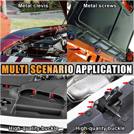 35PCS Car Body Bolts & Extruded U-Nuts Clips Kit - Bumper Fenders Liner Push Retainer Fastener Kit for Engine Under Cover, Universal Splash Shield Guard Bolts Fastener Rivet Clips for Most Cars