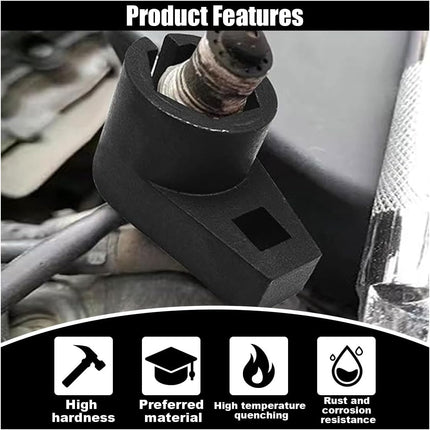 Car Offset Oxygen Sensor Socket, 3/8-Inch Drive, 7/8-Inch (22mm), Side Wire Gate Accesses Sensor for Protect Wire from Damage, Universal Car Accessories for Most Cars (3/8)