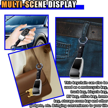 Carabiner Key Ring Clip, Car Fob Key Keychain Holder Car Keychain Clip for Men Women, Key Ring Belt Holder (Black)
