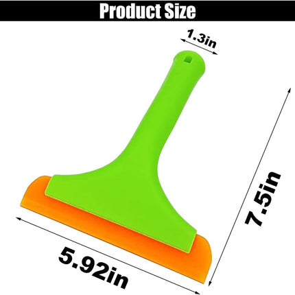 Small Silicone Window Squeegee, Car Windshield Water Blade Scraper, Multifunctional Squeegee with 5.9 Inch Blade and Non-Slip Handle, Auto Cleaning Accessory for Window, Mirror, Glass, Home (Green)