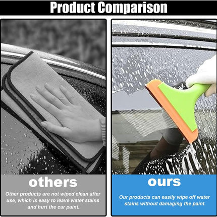 Small Silicone Window Squeegee, Car Windshield Water Blade Scraper, Multifunctional Squeegee with 5.9 Inch Blade and Non-Slip Handle, Auto Cleaning Accessory for Window, Mirror, Glass, Home (Green)