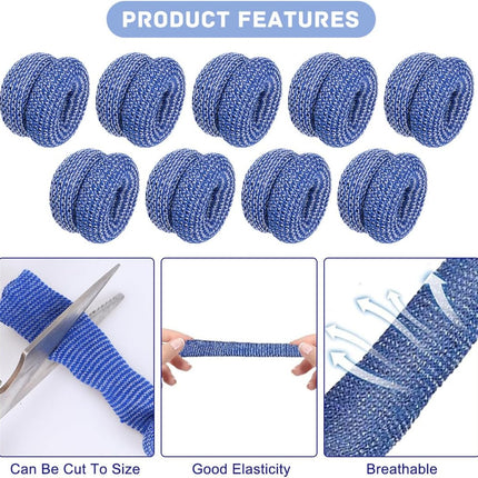Finger Bandage Finger Roll Tubular Bandage 30 Pieces Breathable Finger Cots Wounds Care Dressings Elastic Thumb Bandages for Finger Sprains First Aid Scald Protection Gardening Work