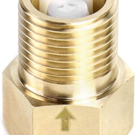 2Pcs Brass One-way Check Valve, 1/2" Female to 1/2" Male Thread of Backflow Preventer