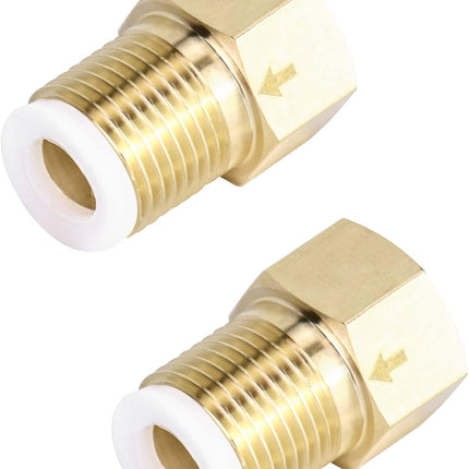 2Pcs Brass One-way Check Valve, 1/2" Female to 1/2" Male Thread of Backflow Preventer