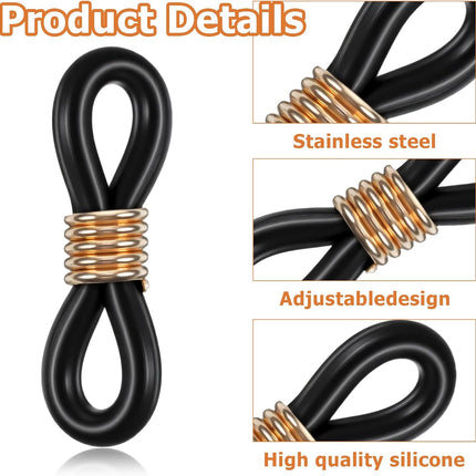 Eyeglass Chain Ends, 40 Pcs Adjustable Silicone Eyeglasses Chain Connector Anti Slip Glasses Chains Rubber Loops Eyeglass Strap Retainer for Eye Glasses Sunglasses Holder Necklace Chains
