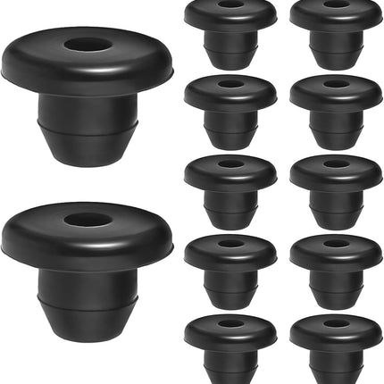 12 Pcs Hydraulic Jack Oil Plug Fit Hole of 5/16", Flat-Head Rubber Floor Accessories Replacement Parts Horizontal Bung Universal Rubber Filler Bung for Oil Reservoir Filler Hole