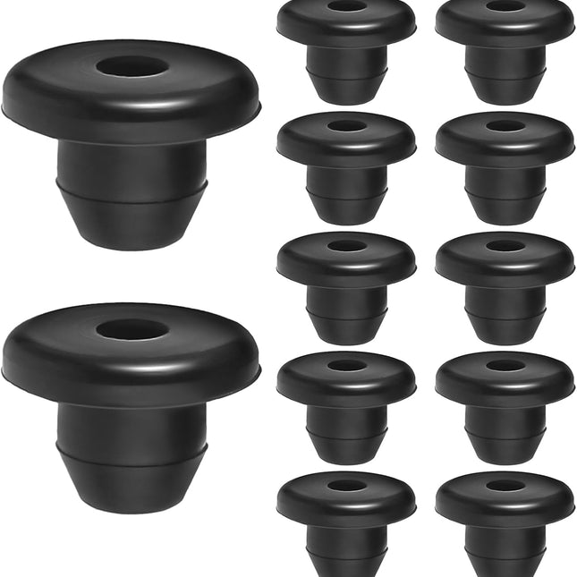 12 Pcs Hydraulic Jack Oil Plug Fit Hole of 5/16", Flat-Head Rubber Floor Accessories Replacement Parts Horizontal Bung Universal Rubber Filler Bung for Oil Reservoir Filler Hole