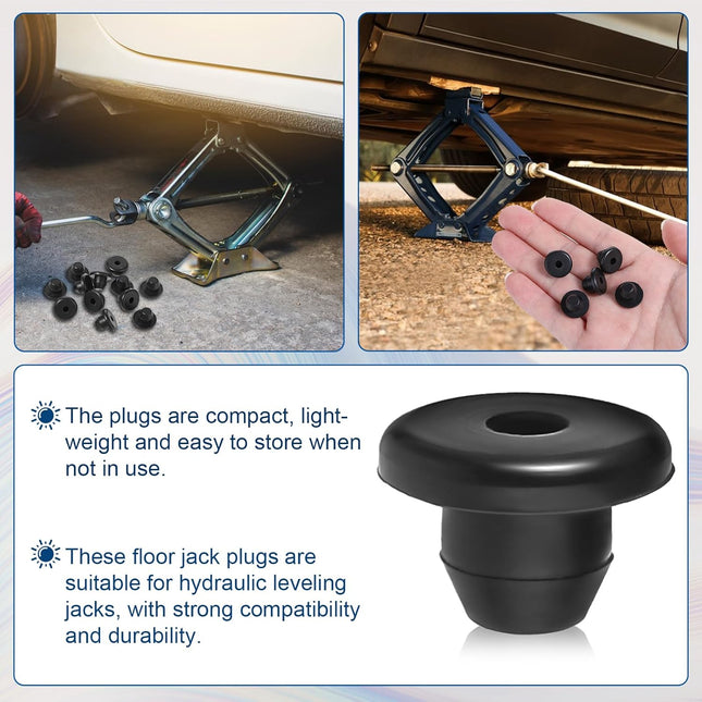 12 Pcs Hydraulic Jack Oil Plug Fit Hole of 5/16 Flat-Head Rubber Floor Accessories Replacement – product detail