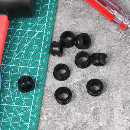 10 Pcs 5/8 Inch Drill Hole Rubber Grommets 1/2 Inch ID, Silicone Top Hat Grommets Firewall Grommet for Wiring Automotive Firewall Hole Plug, Metal Electric Box, Wires Cables Protection