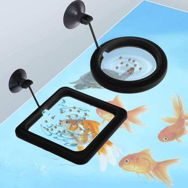 2 PCS Fish Feeding Ring Aquarium Feeding Ring Automatic Goldfish Tank Feeder Dispenser Auto Live Betta