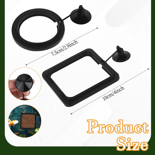 2 PCS Fish Feeding Ring Aquarium Feeding Ring Automatic Goldfish Tank Feeder Dispenser Auto Live Betta – product detail