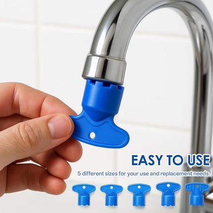 10 Pieces Faucet Aerator Removal Tool, Aerator Wrench Key Set Universal Sink Removal Wrench Tool with 5 Sizes M16.5, M21.5, M22.5, M24 for Bathroom Kitchen Faucet Maintenance