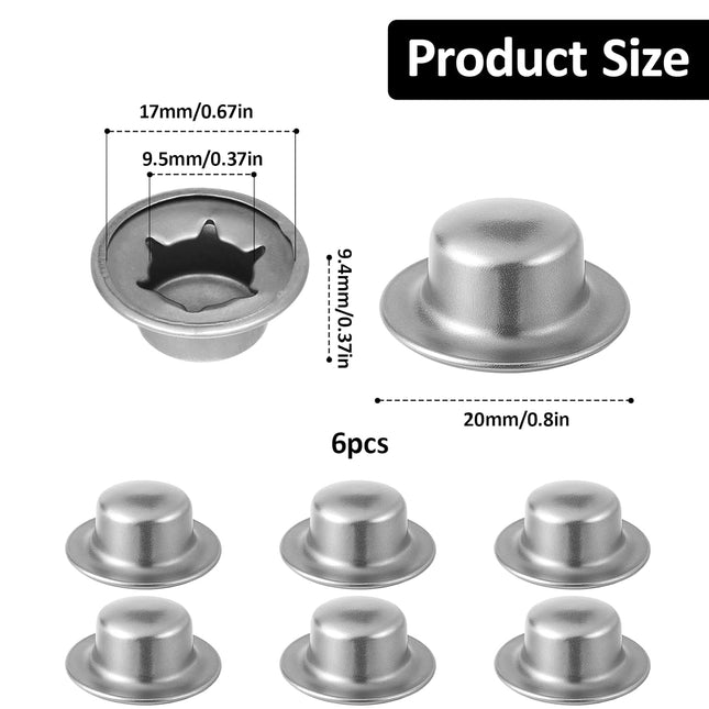 3/8 Push on Pushnut Caps 6 Pcs 3/8 Axle Cap Nut Spring Steel for Rolling Bins Lawn Push Wagons Hand Trucks – product detail