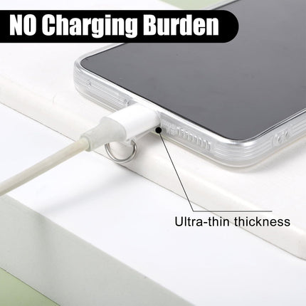 24 Pieces Phone Tether Tab, Clear Cell Phones Lanyard Pads Universal Phone Charm Holder Transparent Lanyard Patch Strap Replacement Part for Most Smartphones, No Adhesive