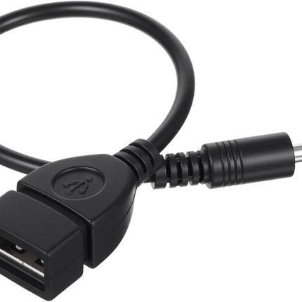 USB to AUX Audio Adapter, 3.5 mm Male AUX Audio Jack Plug to USB 2.0 Female Converter Adapter Cable Cord 9 Inch Length Black OTG Adapters Accessories for Car Playing Music with U-Disk