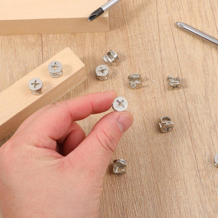 10 Pcs Cam Locks for Furniture, 12x10 mm Furniture Connecter Cam Lock Cabinet Drawer Fastener, Eccentric Locking Nuts Connectors Furnitures Repair Assembly Hardware Parts Fastener for Wardrobe Dresser