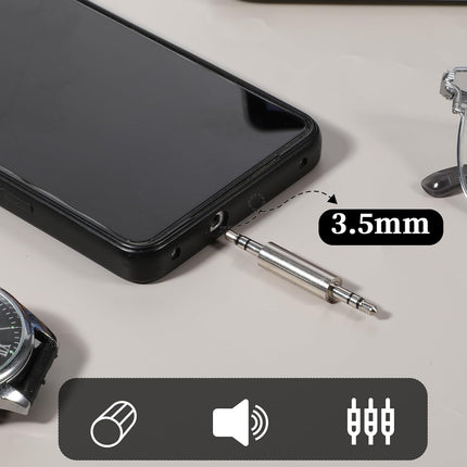 3.5 mm Male to Male Audio Cable Connector, 4 Pack 1/8" Audio Jack Stereo Jack Adapter Metal Silver Headphone Jacks Coupler Connector for Smartphones, Mic