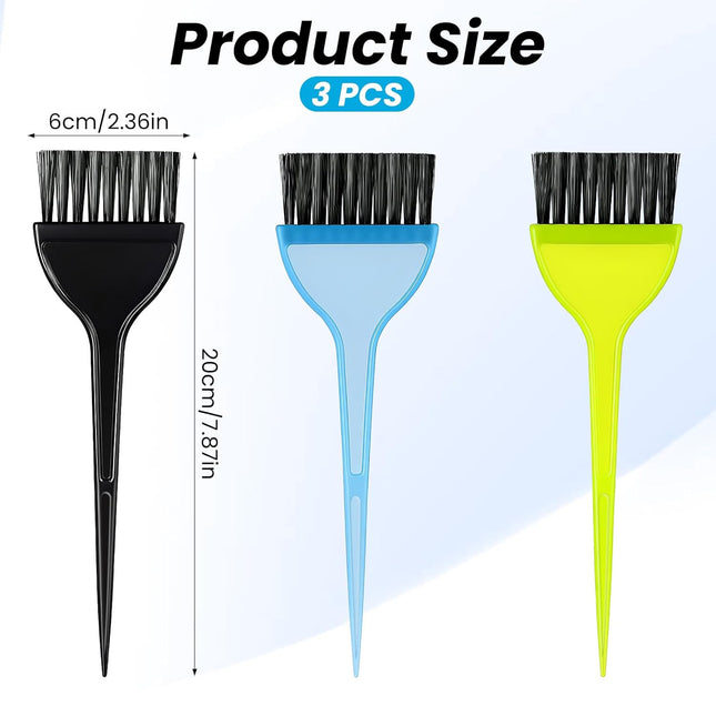 Hair Coloring Dye Brush 3 Pcs Hair Color Brushes Professional Wide Color Applicator Brushes Reusable (3 – product detail