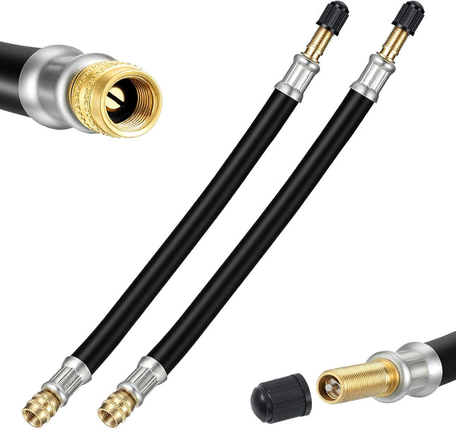 2 Pcs Valve Stem Extension 8.25 Inch Tire Rubber Valve Extension Tube Extender Flexible V1258-DP02-A-2481