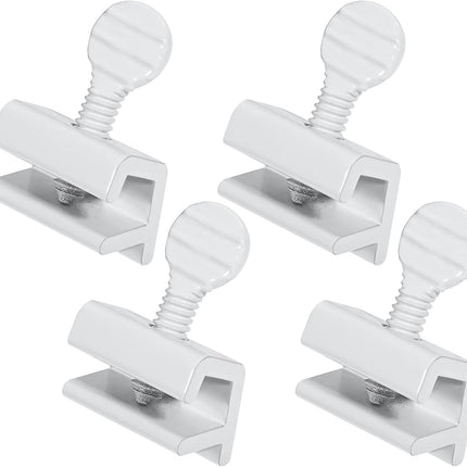 Window Locks, 4 Packs, Stainless Steel Sliding Door Security Lock Single Adjustable Horizontal Sliding Window Child Safety Locks Home Security Windows Stopper for Up and Down Windows (White Coated)