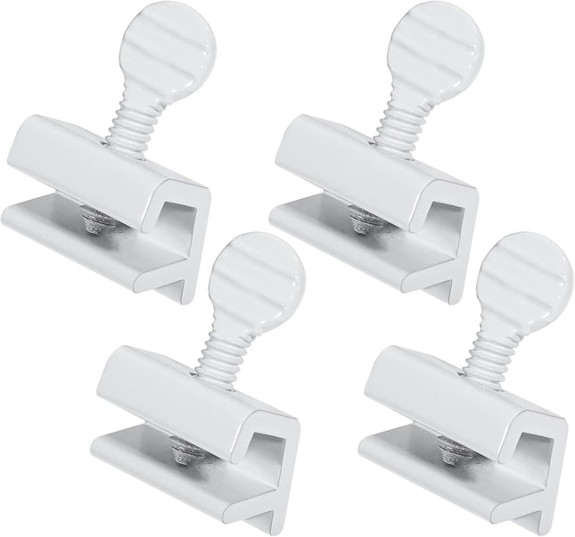 Window Locks 4 Packs Stainless Steel Sliding Door Security Lock Single Adjustable Horizontal Sliding (White