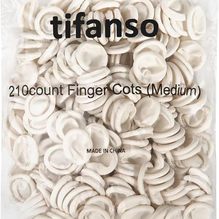 Finger Cots Disposable, Medium Finger Thumb Gloves Protectors, Sleeves Covers Protection for Fingertips (Approx.210 PCS)