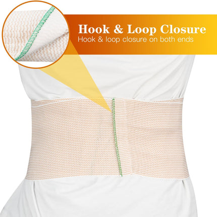 2 Pack 4" Premium Elastic Bandage Wrap, Reusable Hook and Loop Compression Wrap Bandage for Knees, Ankles, Wrists, Legs, Body