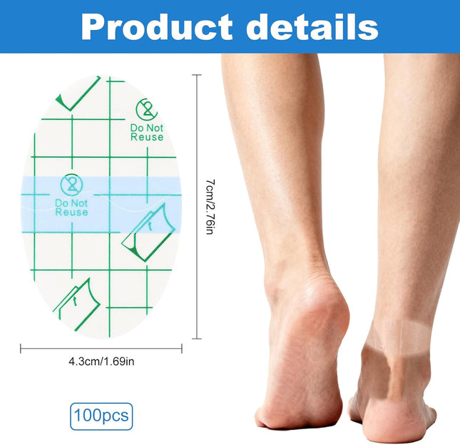 100PCS Self Adhesive Invisible Heel Anti Wear Sticker Waterproof Transparent Thin Anti-Wear Foot