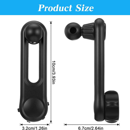 17mm Ball Mount Extension Arm, 360-Degree Rotatable Extender, 2.04 Inch Adjustable Length, Balls Mount Phone Extension Holder Arm 17mm Female to Male Ball Extender for Car Phone Holder, Black