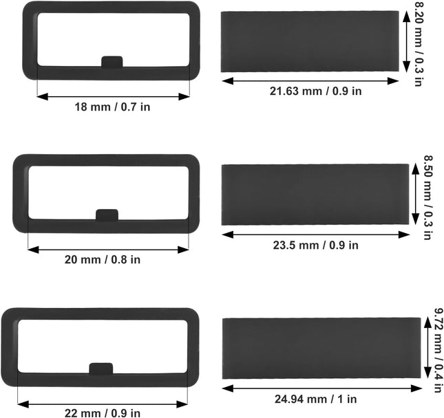 6Pcs Watch Band Loops Watch Strap Holder Loop Black Band Strap Loops – product detail