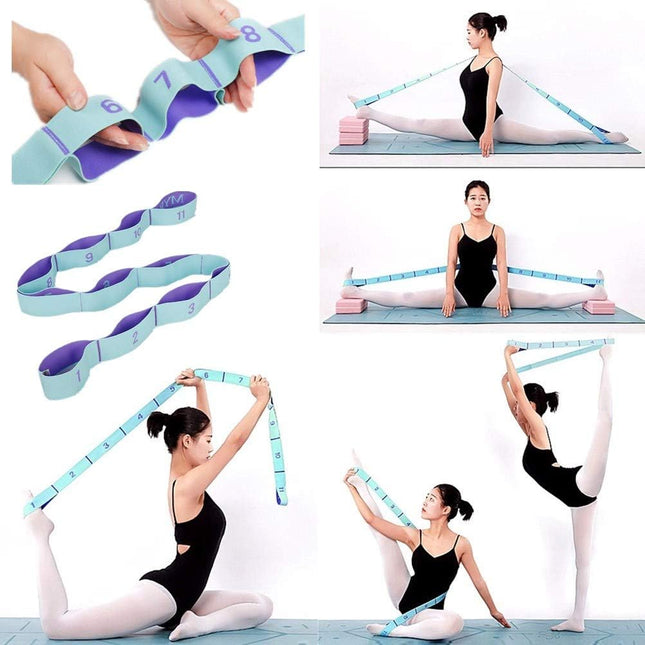 Nitpicker Stretching Straps Hamstring Stretcher Device Elastic Exercise Band Yoga mat Carrying Straps