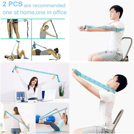 Nitpicker Stretching Straps Hamstring Stretcher Device Elastic Exercise Band Yoga mat Carrying Straps Leg Exercise Equipment Stretching Strap with Loops for Flexibility Stretch Strap 11 Loops