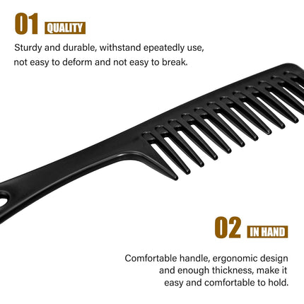 MODENGKGJIAN 4PCS Wide Tooth Detangling Comb, Large Hair Styling Comb for Curly, Wet, Lg Hair (Multi-colored, Polypropylene, Handgrip)