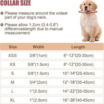 Reflective Dog Collar with Buckle Adjustable Safety Nyl Collars for Small Medium Large Dogs, Pink S
