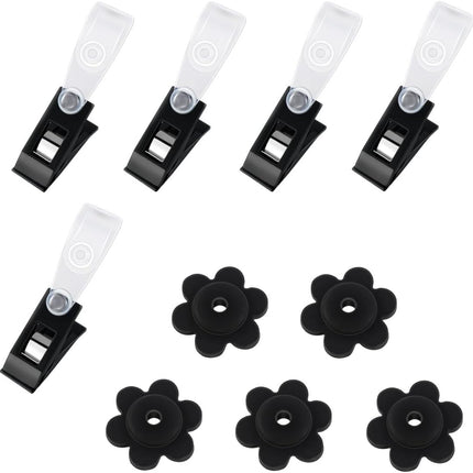 Garden Flag Rubber Stoppers and Tiger 10 Pieces Pack Stand Holder Pole Anti-Wind Clips for Flags Stopper Yard Clip Stops Accessories Poles
