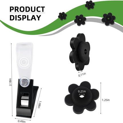 Garden Flag Rubber Stoppers and Tiger 10 Pieces Pack Stand Holder Pole Anti-Wind Clips for Flags Stopper Yard Clip Stops Accessories Poles