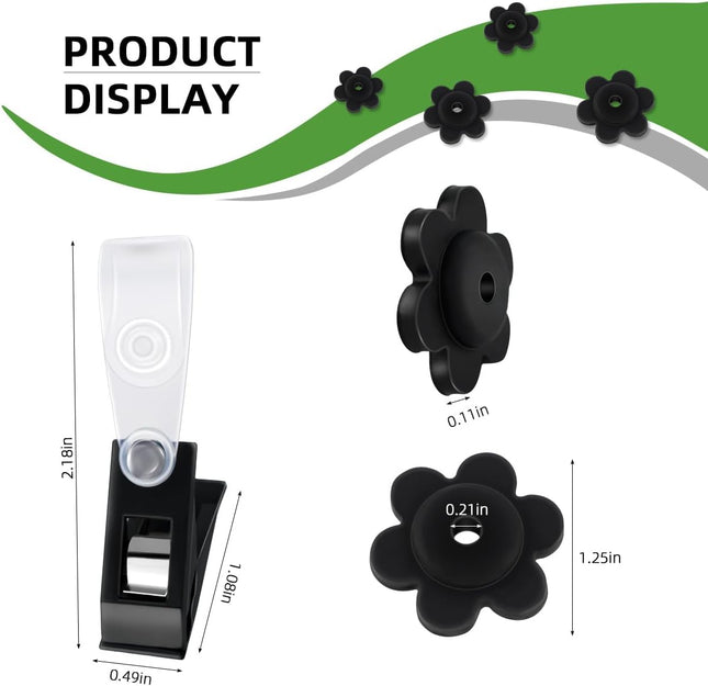 Garden Flag Rubber Stoppers and Tiger 10 Pieces Pack Stand Holder Pole Anti-Wind Clips for Flags Stopper – product detail