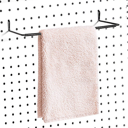 2 Pack Pegboard Towel Holder Pegboard Hooks for Paper Towels, Kitchen Towels, Stickers, Tapes Great Peg Board Organizer Accessories for Workshop, Garage, Kitchen