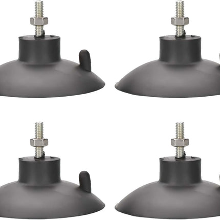 4 PCs French Fry Suction Cup Feet Commercial Suction Cup Feet with Screws for Industrial Commercial French Fry Cutter (Black)