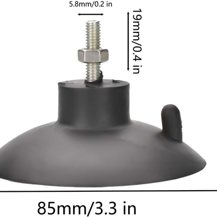 4 PCs French Fry Suction Cup Feet Commercial Suction Cup Feet with Screws for Industrial Commercial French Fry Cutter (Black)