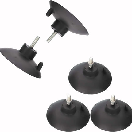 4 PCs French Fry Suction Cup Feet Commercial Suction Cup Feet with Screws for Industrial Commercial French Fry Cutter (Black)