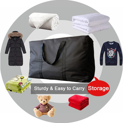 Extra Large Moving Bags with Strg Zippers & Carrying Handles, Storage Bags Storage Totes for Clothes, Moving Supplies, Space Saving Oversized Storage Bag Organizer for Moving, Traveling (2 Pack)