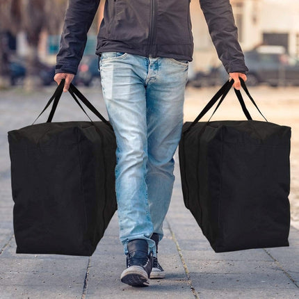 Extra Large Moving Bags with Strg Zippers & Carrying Handles, Storage Bags Storage Totes for Clothes, Moving Supplies, Space Saving Oversized Storage Bag Organizer for Moving, Traveling (2 Pack)